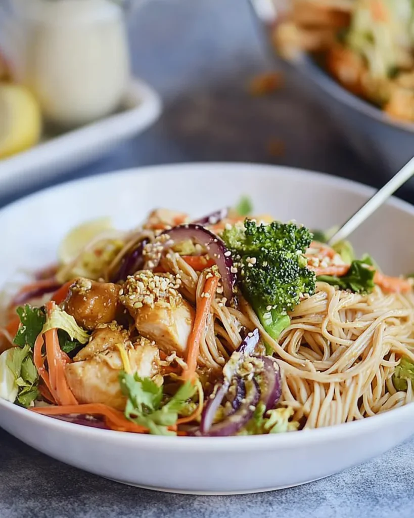 Satay Chicken Noodle Salad: A Flavorful Asian Delight