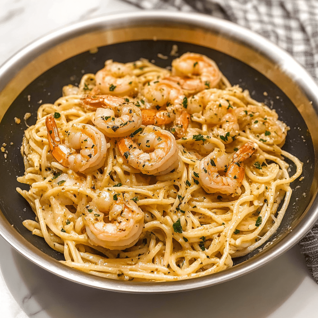 Creamy Garlic Shrimp Pasta