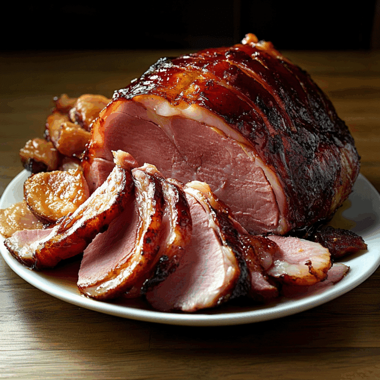 Easy Baked Ham with Brown Sugar Glaze