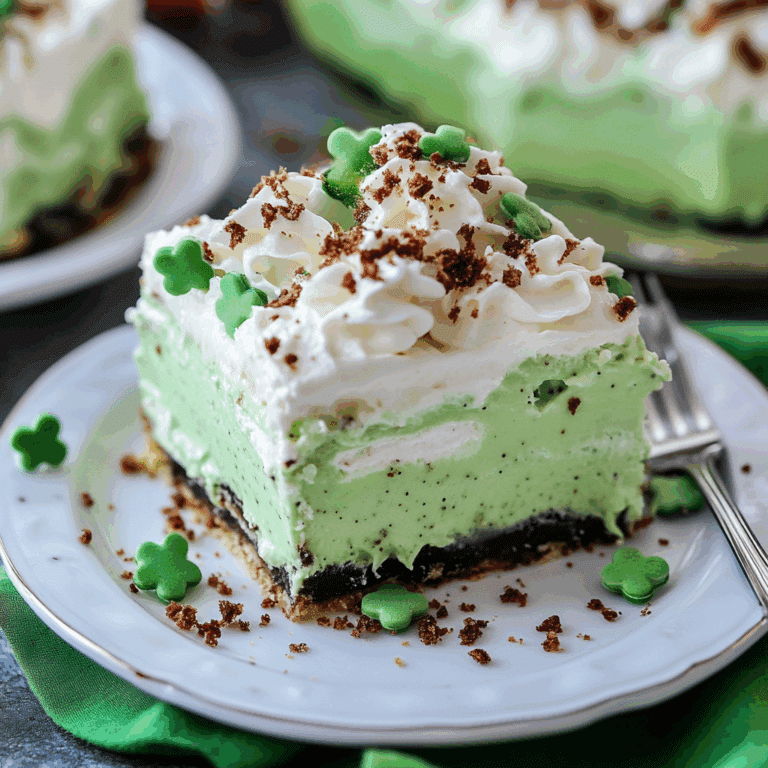 Shamrock Shake Dessert Lasagna