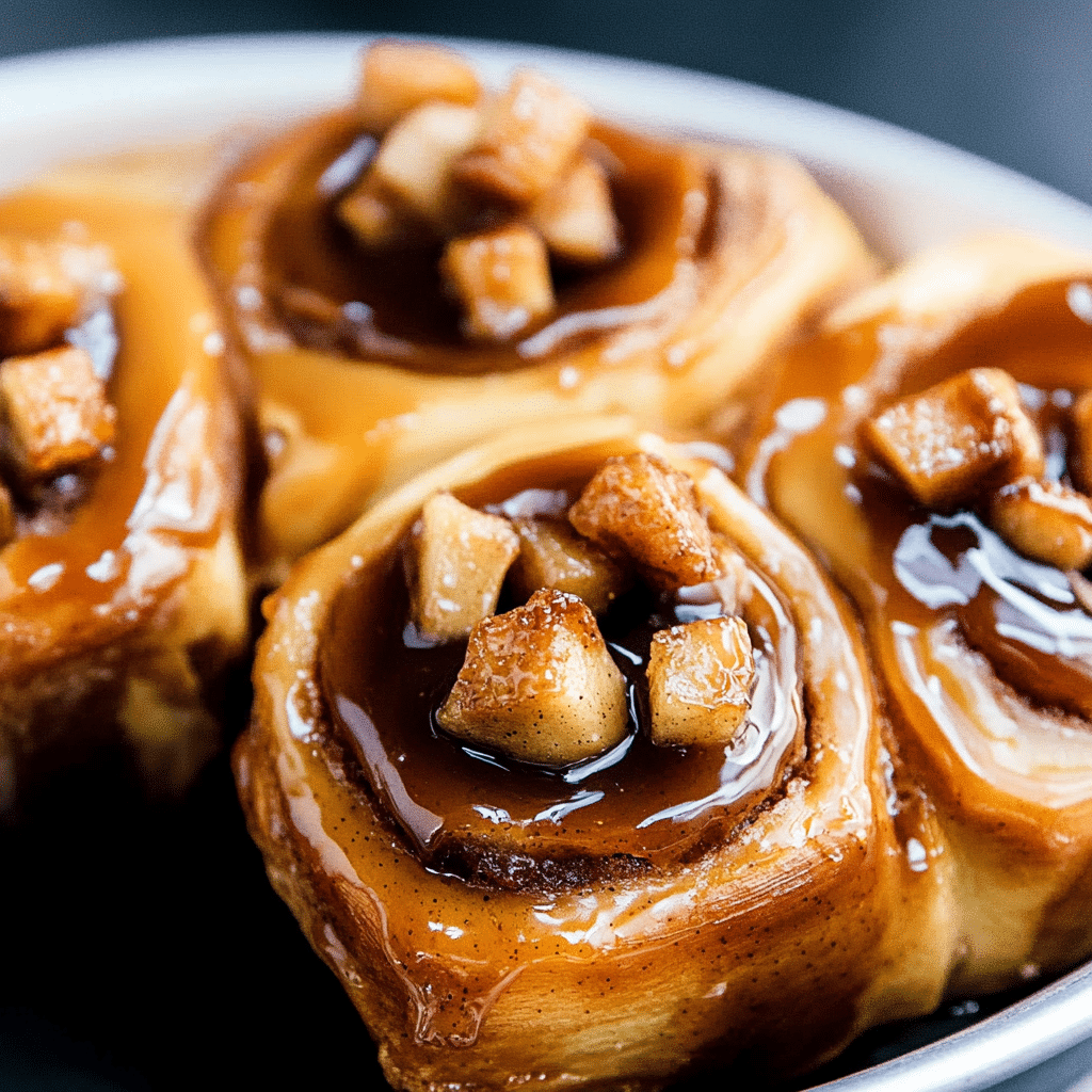 Caramel Apple Cinnamon Rolls