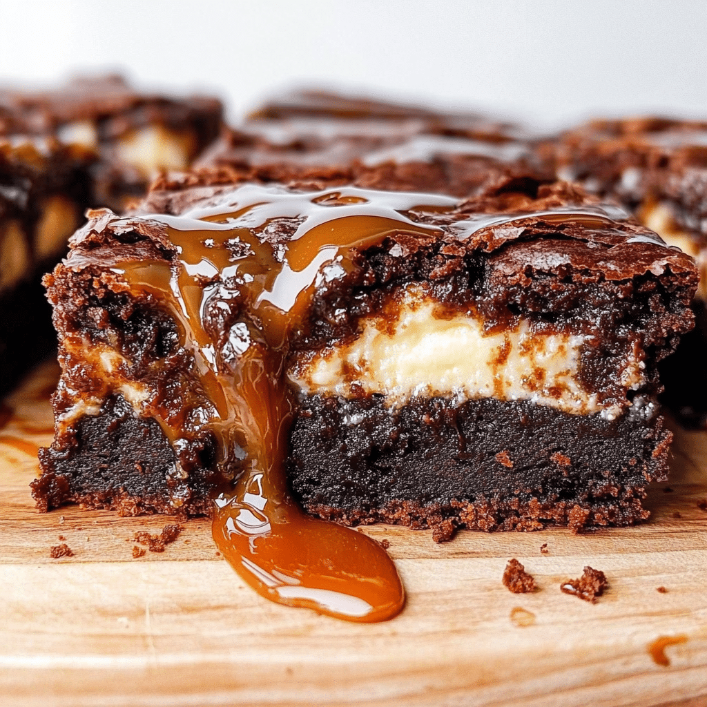 Caramel Cheesecake Nutella Brownies