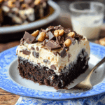 Chocolate Peanut Butter Poke Cake