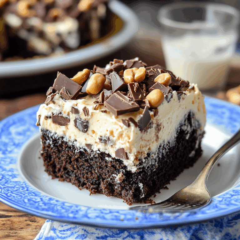 Chocolate Peanut Butter Poke Cake