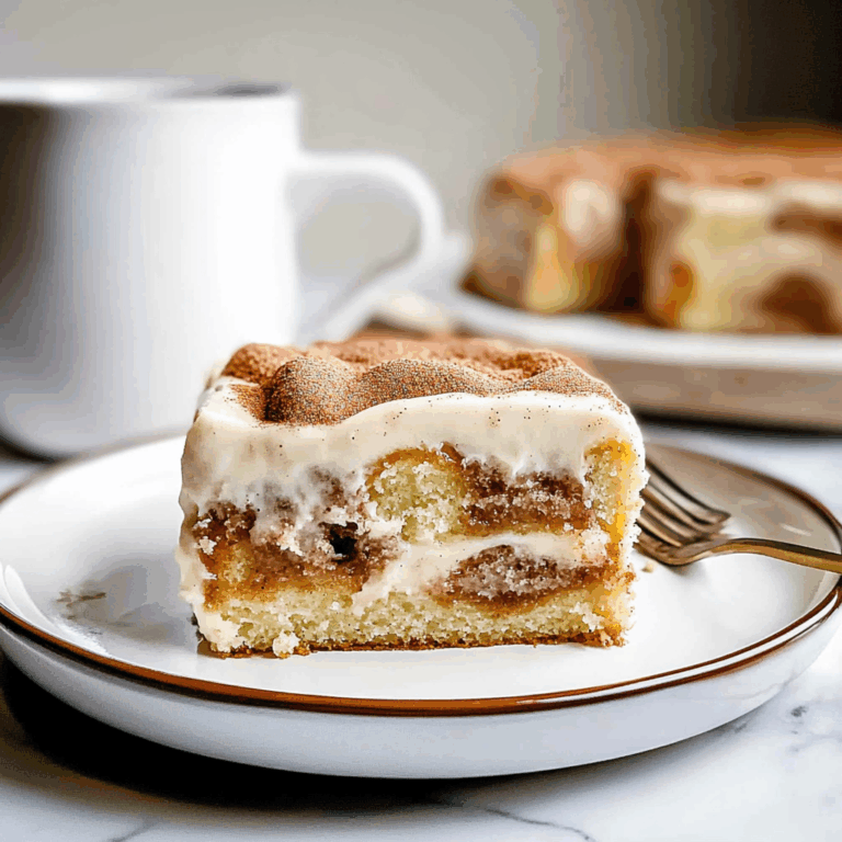 Cinnamon Roll Poke Cake