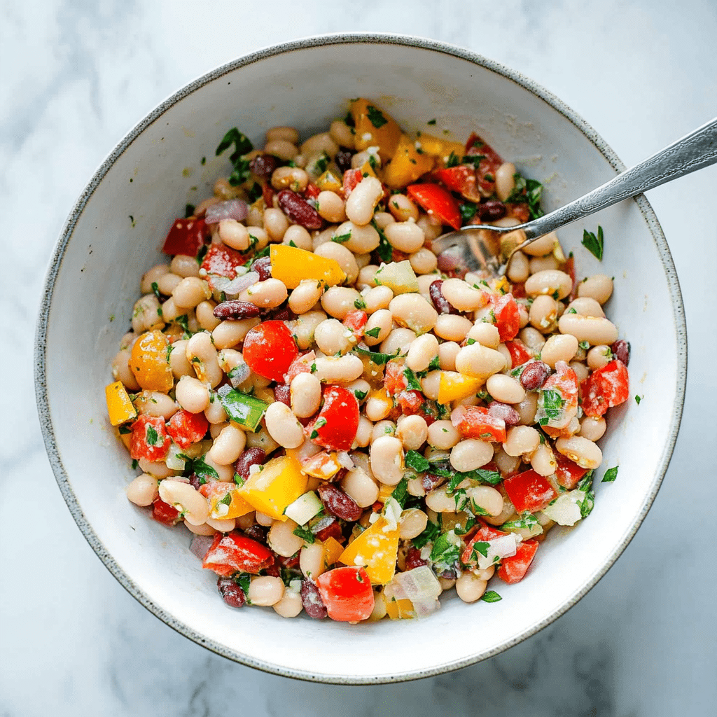 Colourful Rainbow Bean Salad Recipe