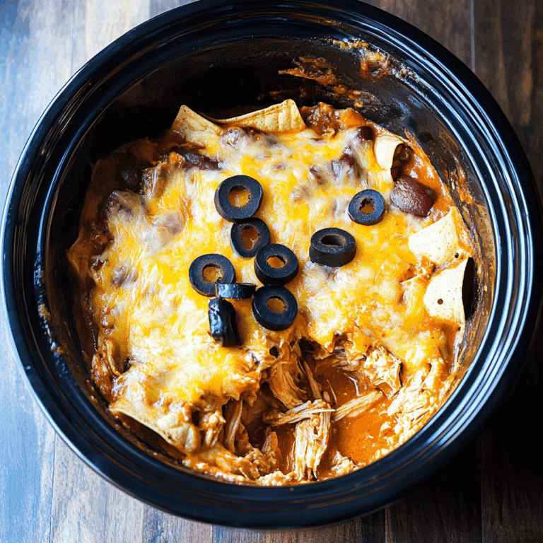 Crock Pot Chicken Enchilada Casserole