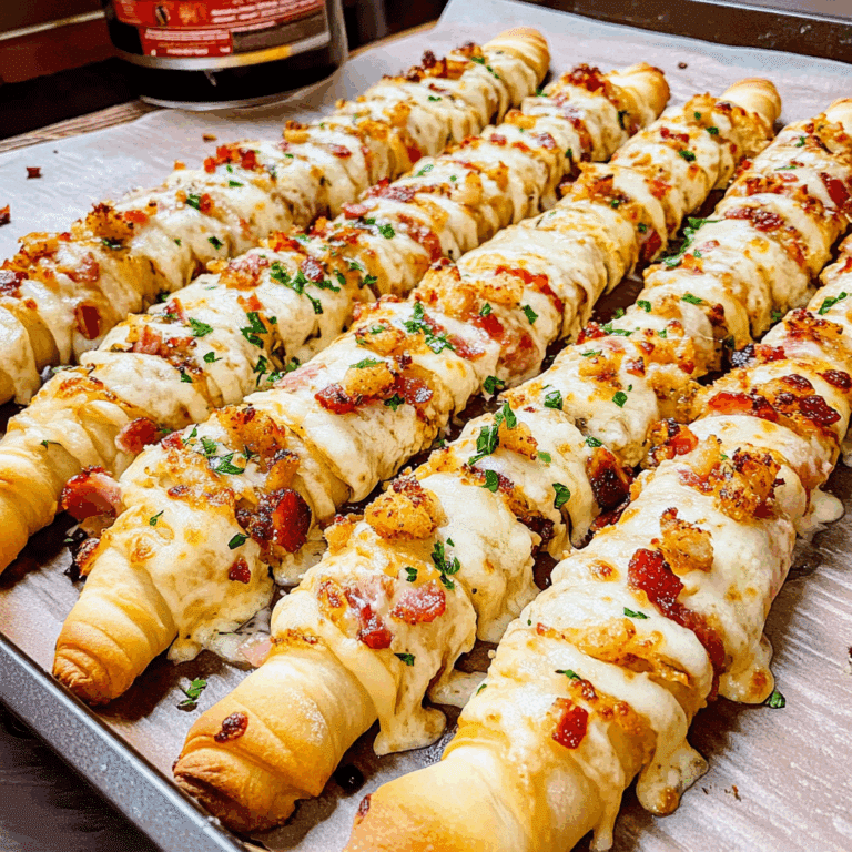 Garlic Butter Bacon Alfredo Pizza Twists