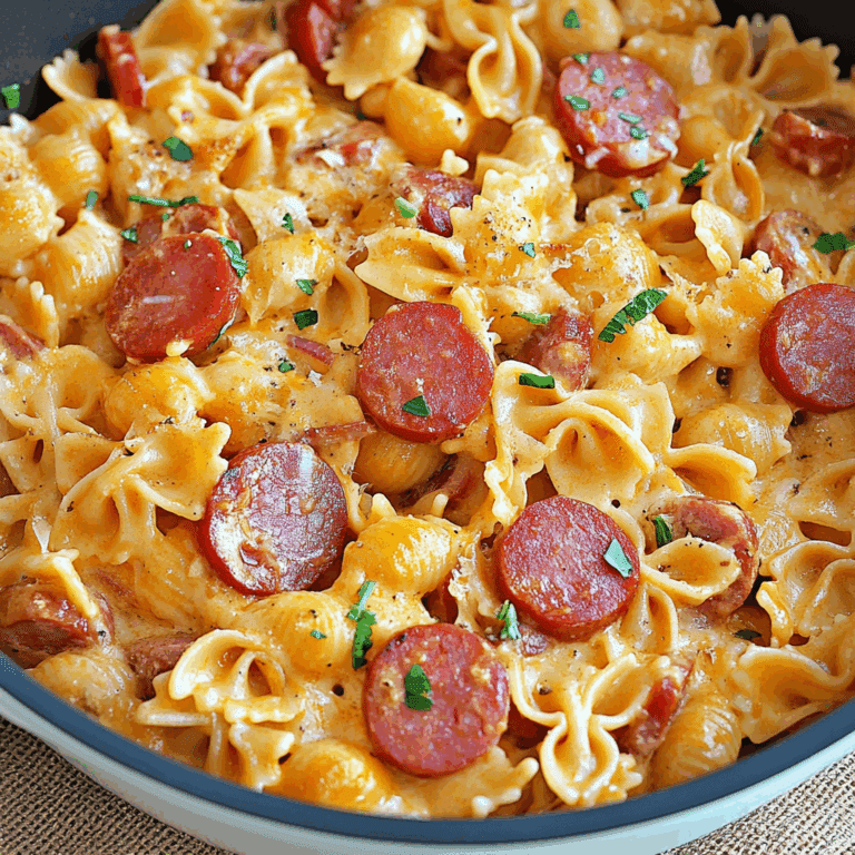 One pot creamy Kielbasa pasta