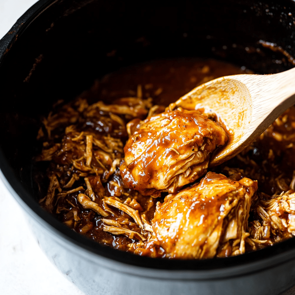 Slow Cooker BBQ Chicken Thighs