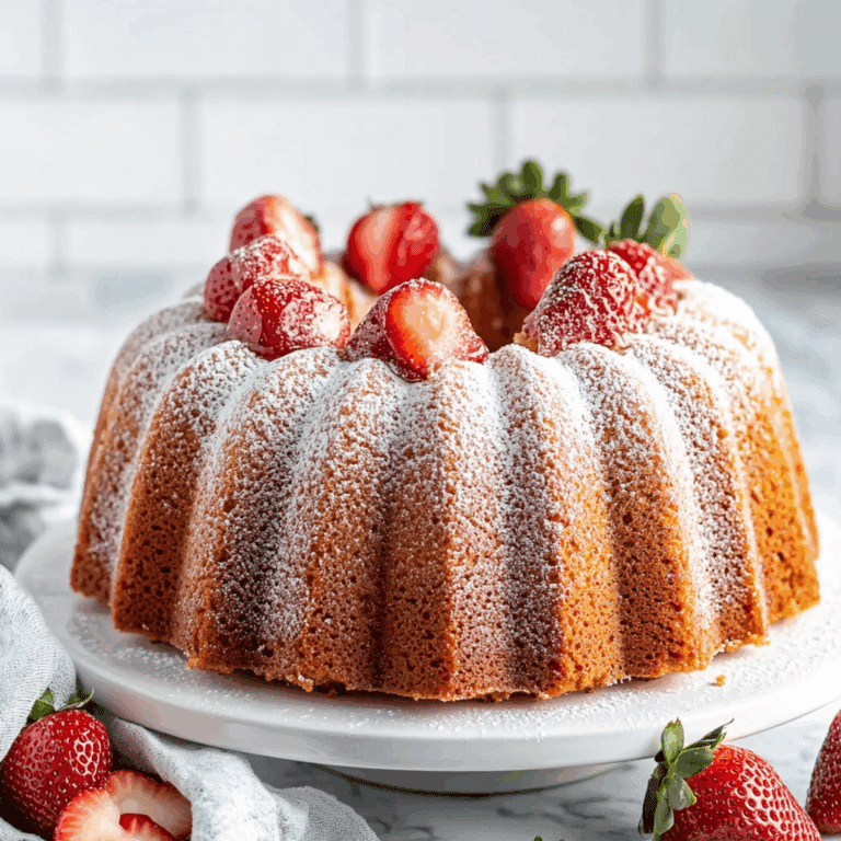 Strawberry Cheesecake Bundt Cake