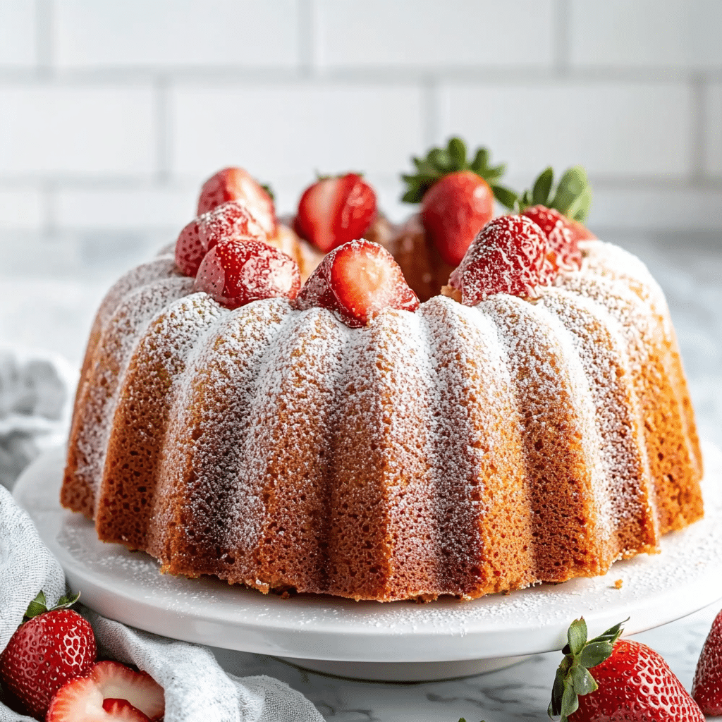 Strawberry Cheesecake Bundt Cake