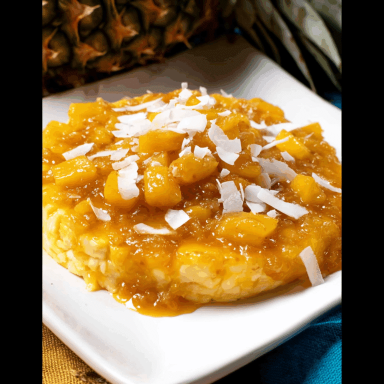 Hawaiian Style Baked Brie with Pineapple & Mango