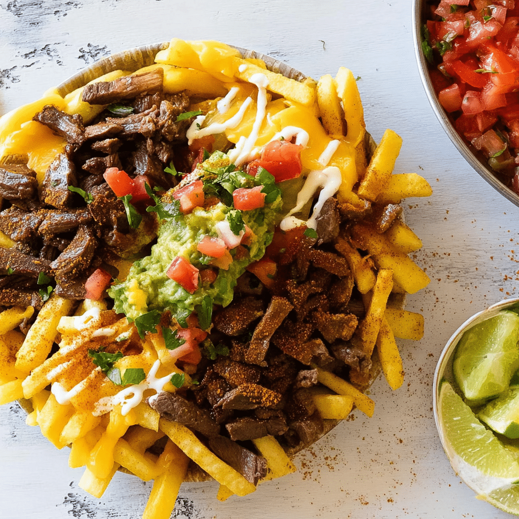 Loaded Carne Asada Fries with Nacho Dust