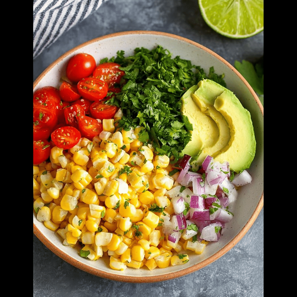 Summer Corn Salad with Fresh Herbs & Avocado