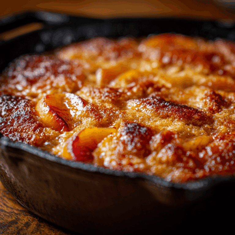 Cast Iron Peach Cobbler
