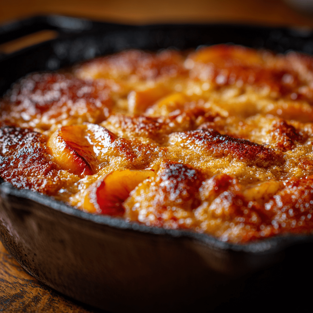 Cast Iron Peach Cobbler