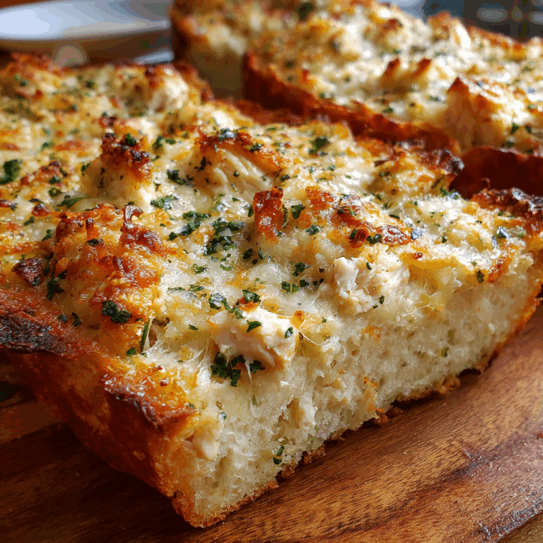 Cheesy Chicken Garlic Bread