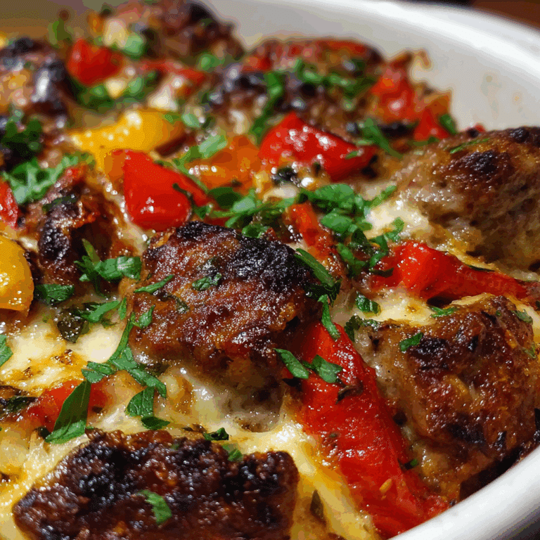 Cheesy Italian Sausage Bake with Peppers