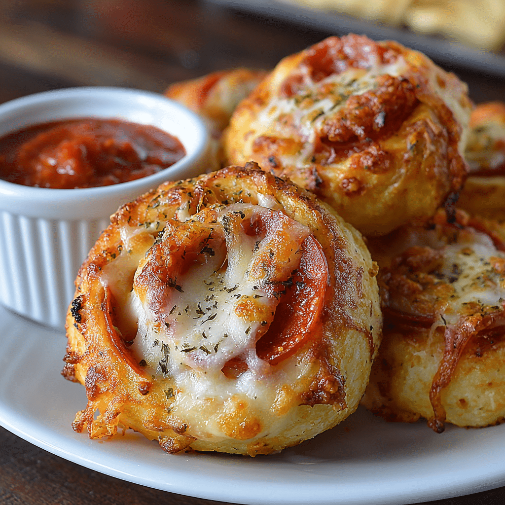 Cheesy Pepperoni Pizza Rolls