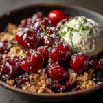 Cherry Crumble with Fresh Summer Cherries