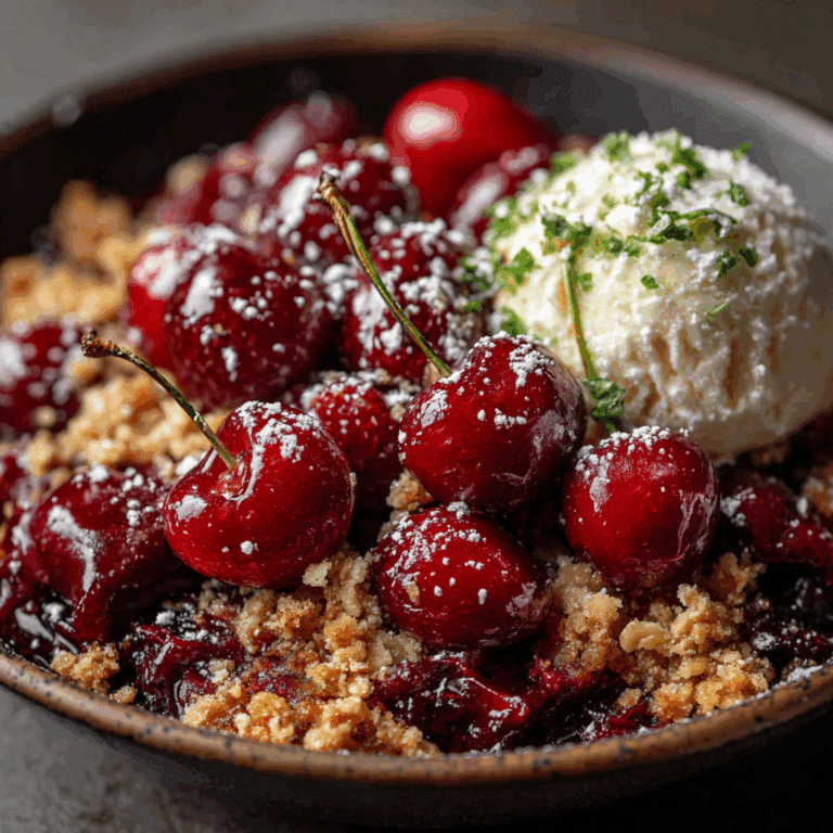 Cherry Crumble with Fresh Summer Cherries