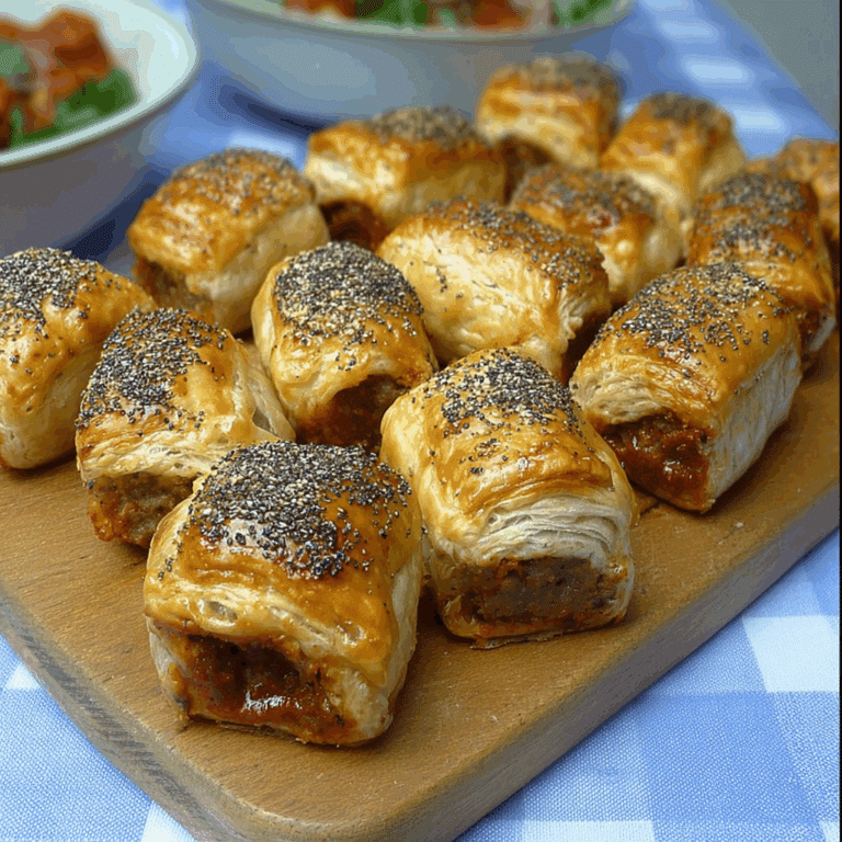 Chorizo Sausage Rolls with Puff Pastry