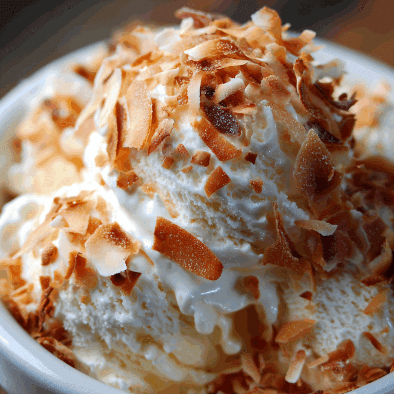 Coconut Chip Ice Cream with Toasted Coconut
