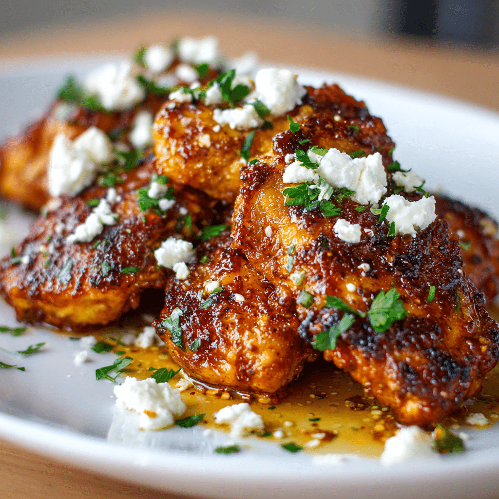 Crispy Hot Honey Feta Chicken