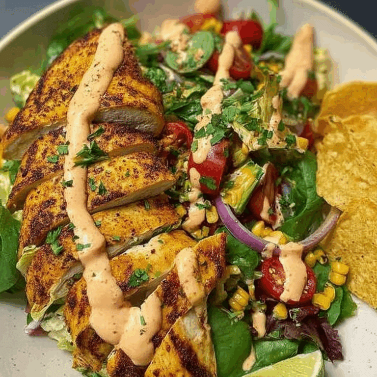 Grilled Chicken Salad with Chipotle Mayo Dressing