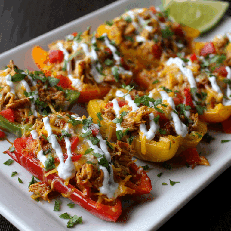 Healthy Chicken Nachos on Mini Bell Peppers