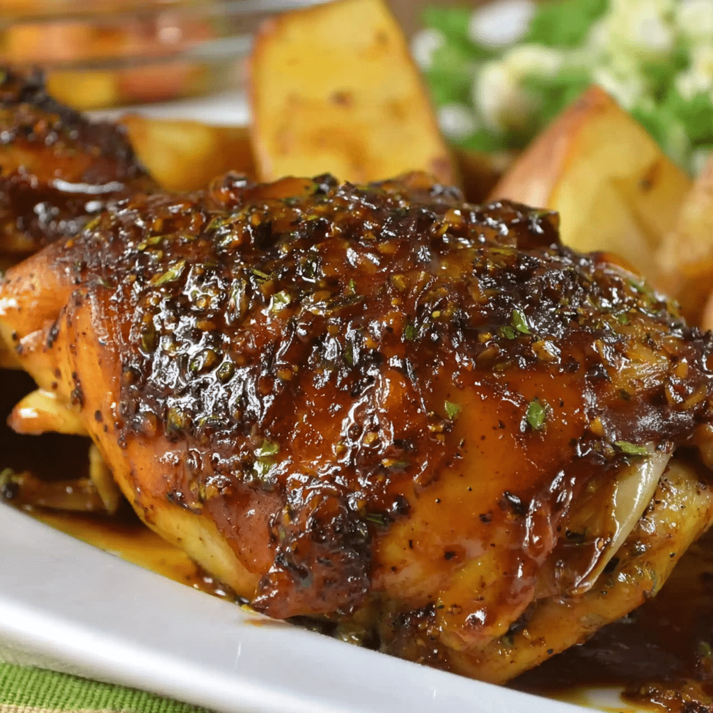 Honey Garlic Slow Cooker Chicken Thighs
