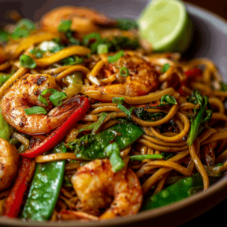 Instant Pot Shrimp Lo Mein with Veggies