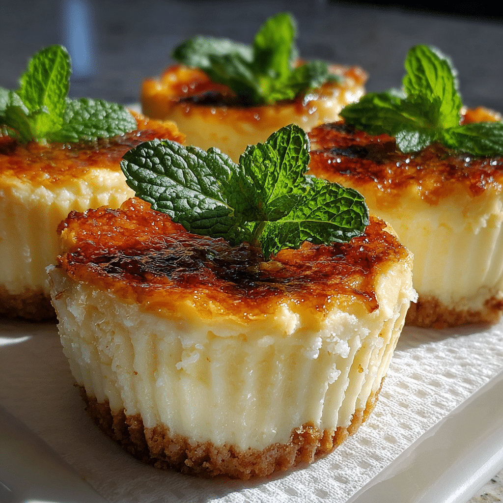Mini Crème Brûlée Cheesecakes