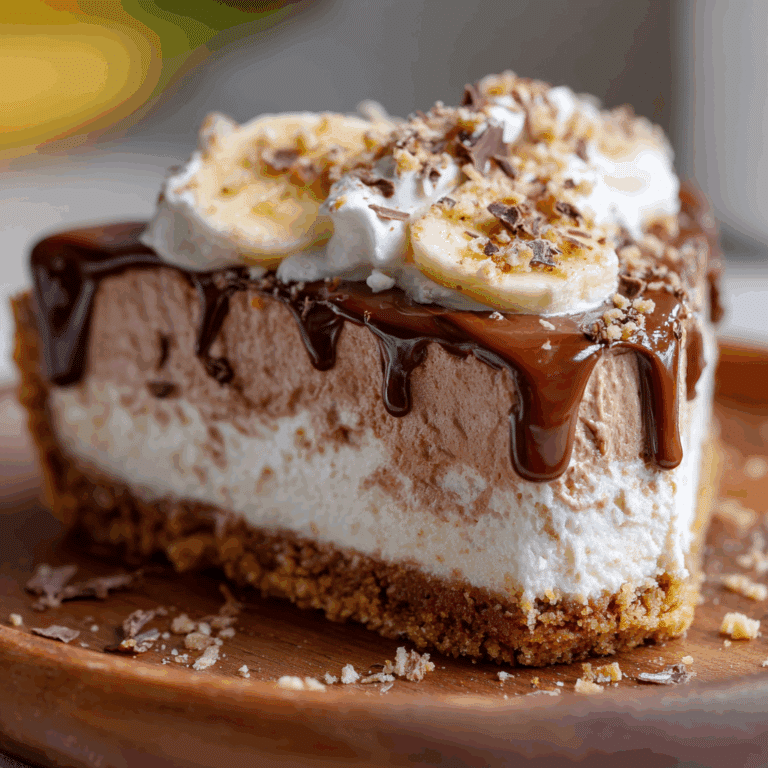 No Bake Nutella Banana Cheesecake