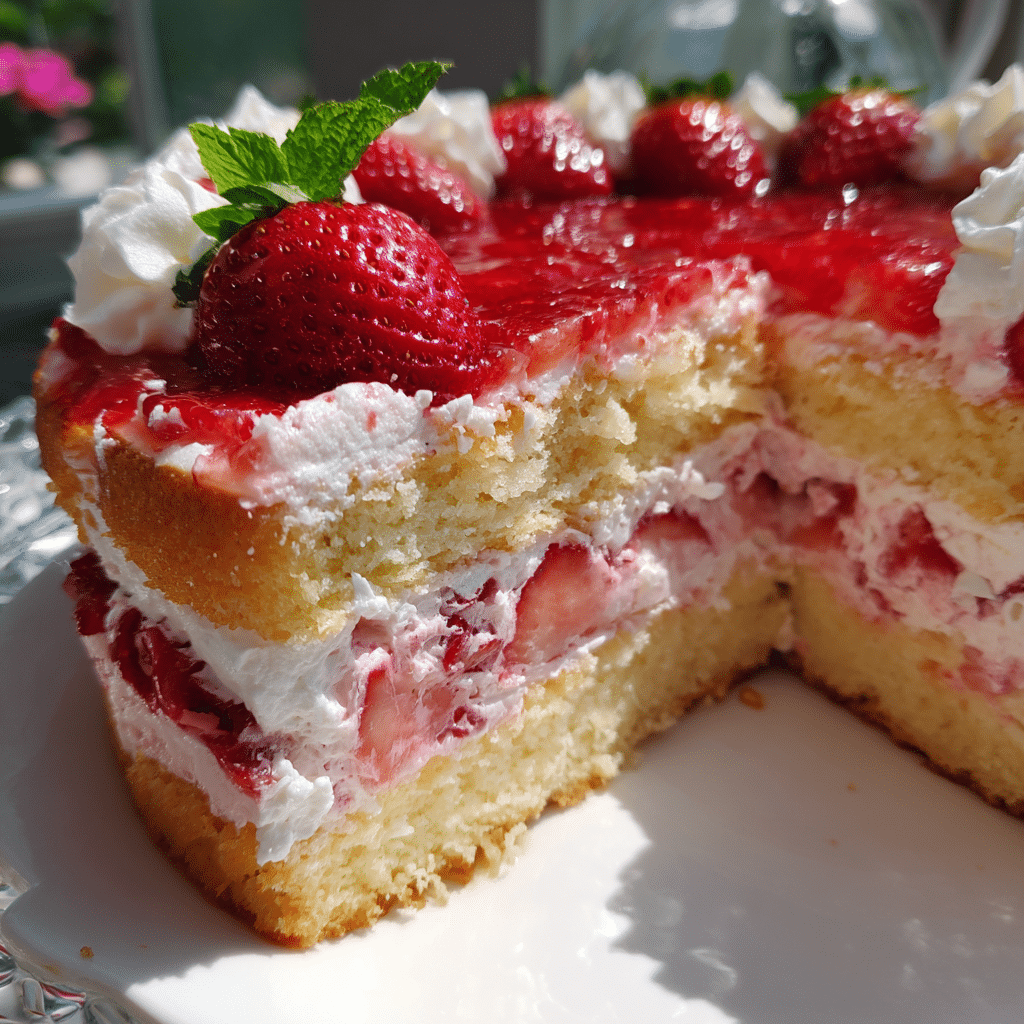 Southern Strawberry Punch Cake Dessert