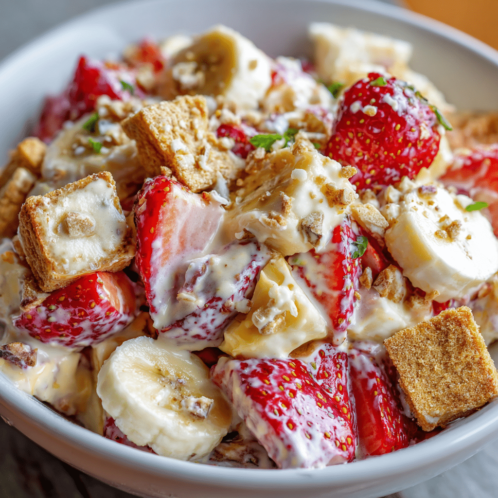 Strawberry Banana Cheesecake Salad