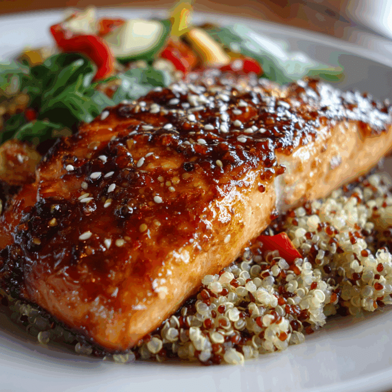 Sweet & Spicy Salmon with Dirty Quinoa