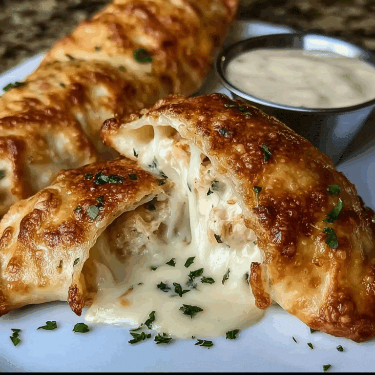 Air Fryer Chicken Alfredo Calzones