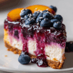 Blueberry Peach Cheesecake