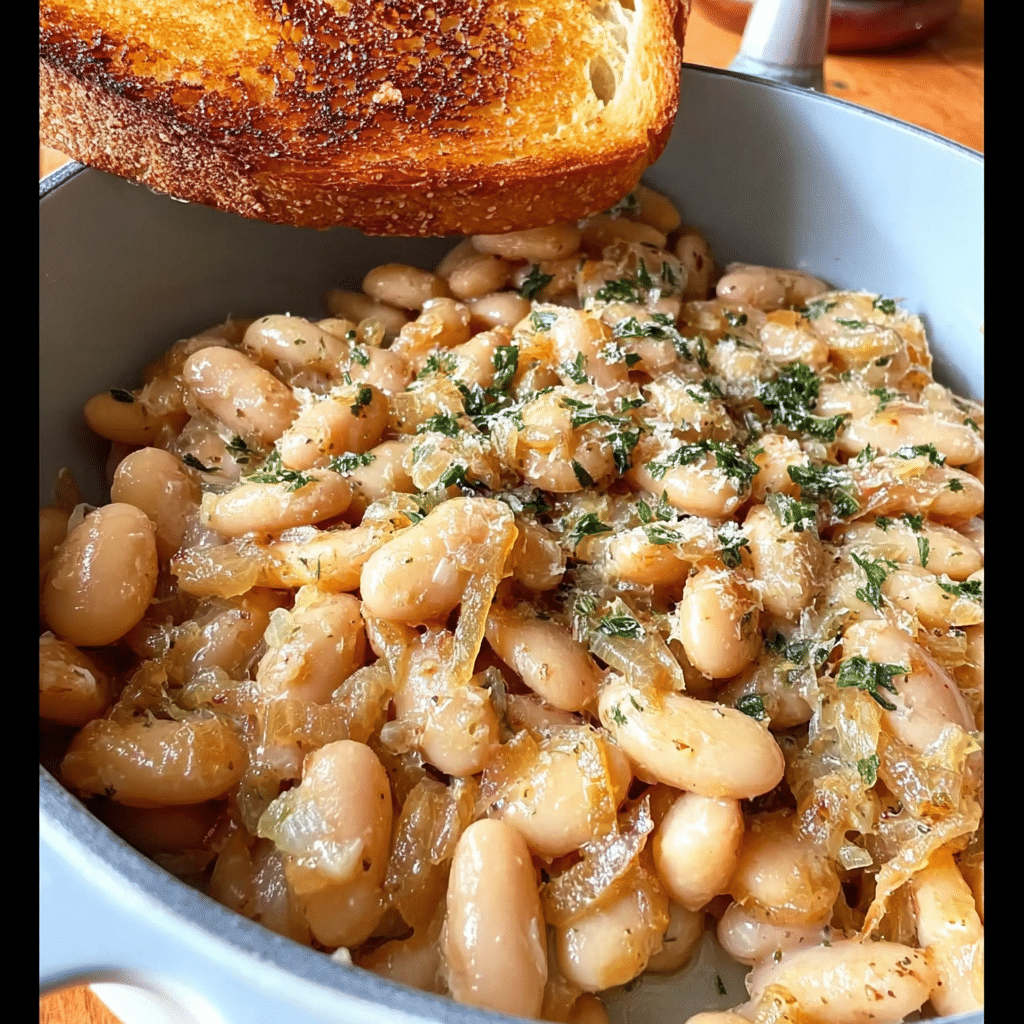 Butter Beans with Caramelized Onions