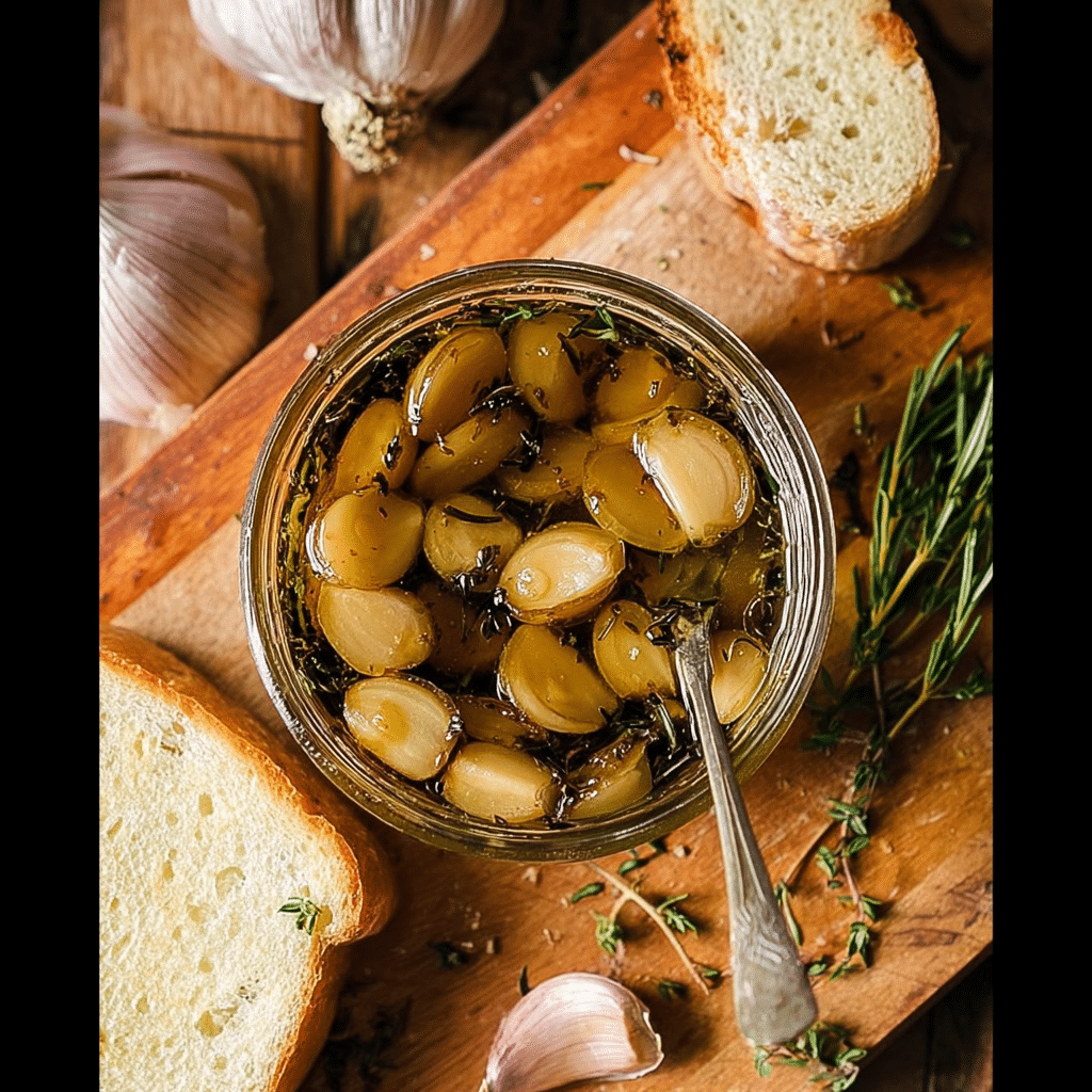 Garlic Confit with Thyme and Olive Oil