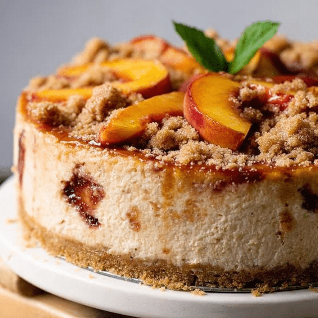 Peach Cobbler Cheesecake