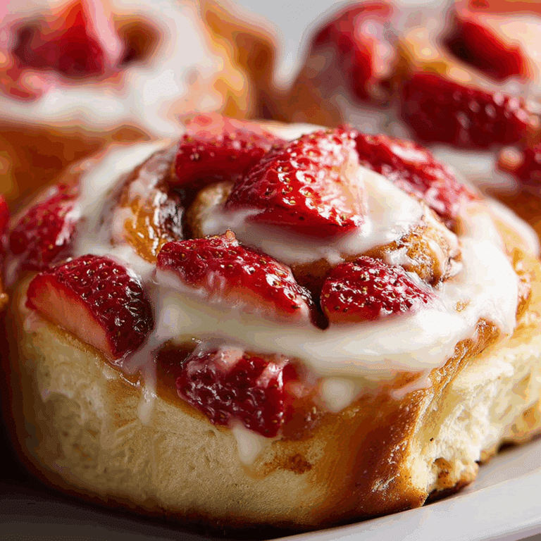 Strawberry Cheesecake Cinnamon Rolls