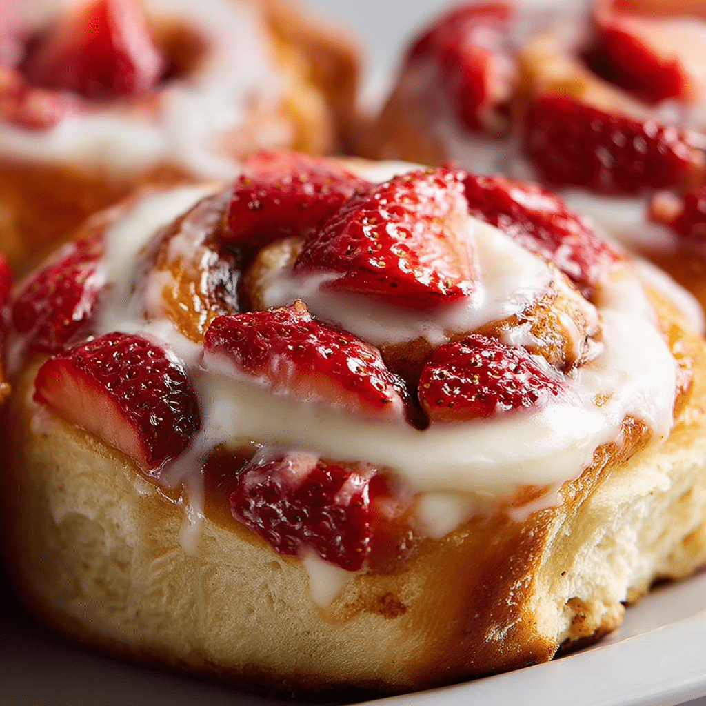 Strawberry Cheesecake Cinnamon Rolls