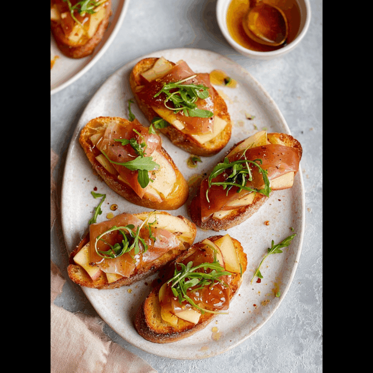 Apple Brie Crostini with Spicy Hot Honey