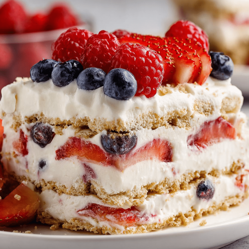 Berry Icebox Cake with Vanilla Layers