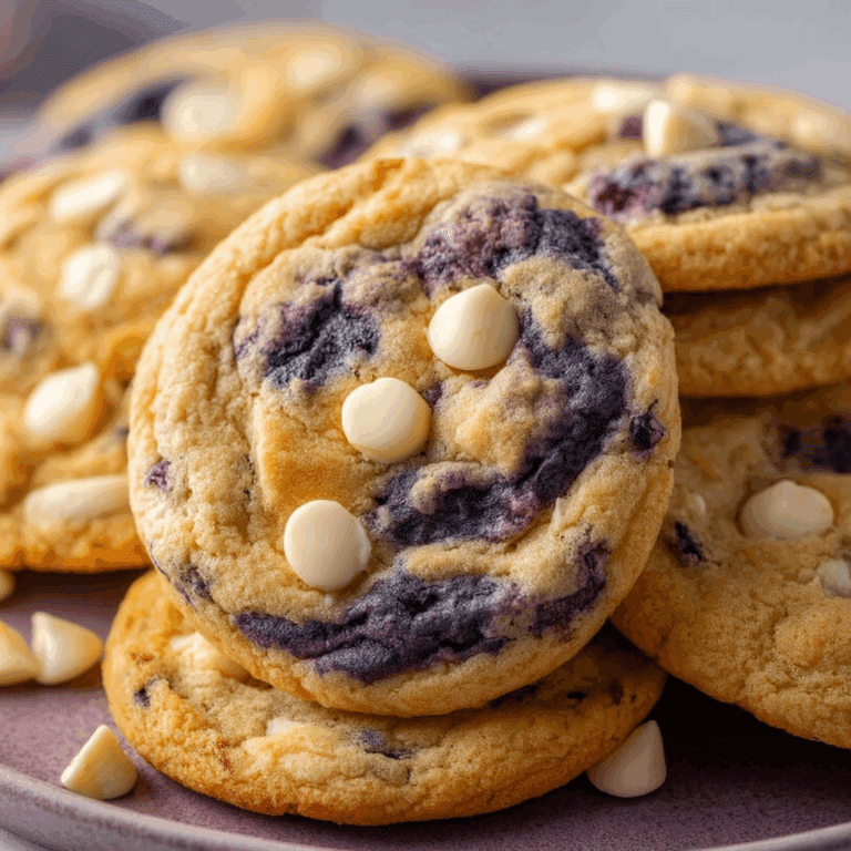 Blueberry White Chocolate Cookies with Swirl