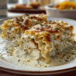 Chicken Alfredo Lasagna Rolls