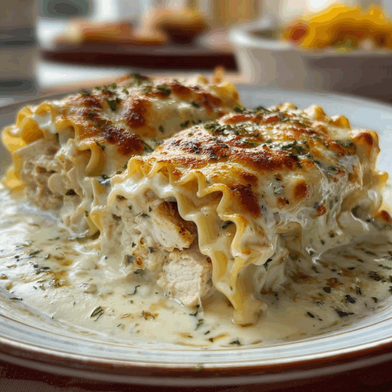 Chicken Alfredo Lasagna Rolls